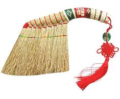 Zichen Traditionelle Rundbett Straw Broom Wear Resistant Handgemachte Wand- (Größe: 34cm) (Size : 34cm)