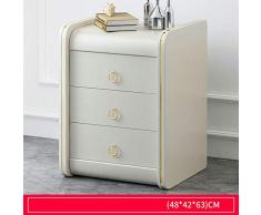 Mmamma Nachttisch Nachttisch Leder Nachttisch Nachtschrank Locker Kleines Kabinett Nacht Schublade for Schlafzimmermöbel Moderne Nachttische (Farbe : 4)