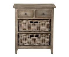 East bei Main tt-we-br307-vg Stratton braun Rattan-Nachttisch, (25,5 x 11,8 x 29,5)