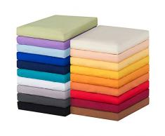 Moon-Luxury Spannbettlaken Spannbetttuch Jersey Stretch 230g/m² für Wasserbetten, Boxspringbetten und herkömmliche Matratzen (Natur, 200x220-220x240)