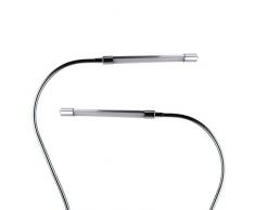 Helle Bettleuchte Jakarta mit flexiblem Schwanenhals aus Aluminium in warm-weiß als 2er Set