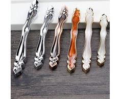 ZTMN Zink-Legierung Schrank Griff Schrank Zink-Legierung Basis Bad Schublade zieht Griffe Küche Schlafzimmer für Schränke Kleiderschrank Möbel Tür (Farbe: Braun, Größe: S)