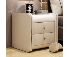 Bseack Tabelle Nachtschrank,Große Schublade Feine Verpackung Mit Schublade Dämpfung Massivholzrahmen Kunstleder Finish Schlafzimmer Nacht (Farbe : Matt~POS=TRUNC)