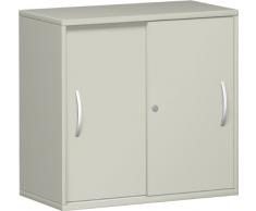 Geramöbel Schiebetürenschrank 2 OH, mit Schloss, 768x800x425, Lichtgrau