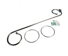 Himmelbett-Set Baldachin Betthimmel Himmelstange chrom-matt