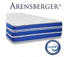 Arensberger ® Flexx 9 Zonen Matratze mit 3D-Memory Foam, 90cm x 200cm, Höhe 25 cm, Allergiker geeignet, 2 Schichten: Kaltschaum + Visco Smart Schaum