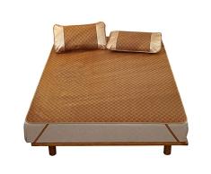 Nobrand WHSG Sommer-Doppelbett-Rattan-Matte, waschbar und faltbar, Größe 180 x 200 cm