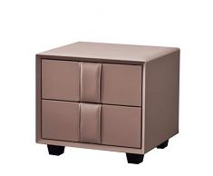 Small coffee table Nordische Möbel, Nachttisch-Kabinett-Haushalts-Speicher-Kabinette, PU-Leder einfach, Zwei Schichten Lagerung, 45 * 40 * 40 cm zu säubern