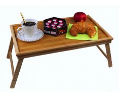 GMMH Original Laptop Tablett Bambus Unterlage Klapp Tisch Betttablett Frühstückstablett Serviertablett klappbar Bett Tisch Tablett