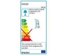 QAZQA Modern Stehleuchte/Stehlampe/Standleuchte/Lampe/Leuchte Line-up LED Chrom Dimmer/Dimmbar/Innenbeleuchtung/Wohnzimmerlampe/Schlafzimmer Kunststoff/Stahl Rund / (nicht austauschba