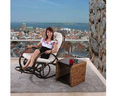 Mendler Beistelltisch Nachttisch Sitzhocker Lucca Rattan ~ Bananengeflecht