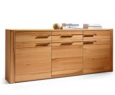 moebel-eins Nestor Plus Sideboard, Material Teilmassiv, Kernbuche lackiert