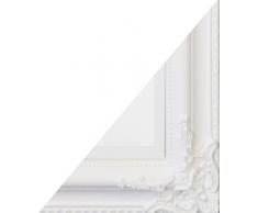 Beauty.Scouts Wandspiegel Soluna, Spiegel, Rahmenspiegel, Klarglas, Facette, Holz, weiss, Wohnzimmer, Schlafzimmer, Jugendzimmer, Flur, Diele, inkl. Aufhänger, 60x160cm