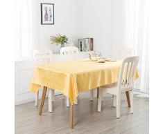 CFWL Tischdecke für Ehebett Hotel rechteckig Ristorante Tischdecke Rund Tischdecke Gelb 260 cm Rund Tischdecken Kunststoff Rund Tischdecken