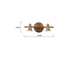 GUOWandleuchte Wandleuchte Lampe Licht Loft SchlafzimmerSpiegel Vorderwandleuchte Kupfer einfache wasserdichte LED europäische fresco Schuss Lampe Badezimmer Badezimmer Spiegelschrank Beleuchtung (Farbe: Messing)