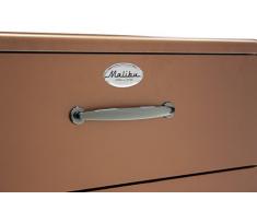 Tenzo 5016-089 Malibu Deluxe - Designer Kommode, kupfer metallic, MDF lackiert, 92 x 60 x 41 cm