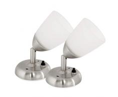 Dream Lighting LED Leuchte 12v Wohnmobil Leselampe Leselicht Wandlampe Wohnwagen Nachttischlampe Überzug Warmweiß 2 Stück