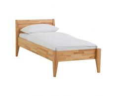 DICO Massivholz Komfortbett Seniorenbett Luis, Größe 90x200 cm, Kernbuche geölt