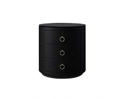 HYL Nachtkommode Nachtschränkchen Nordic Schlafzimmer Leder Kabinett Home Storage Kabinett Rund Lagerschrank (Color : B)