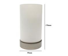 Trango LED Glas Nachttischlampe TG2017-01 TischleuchtePaula incl. je 1x E14 LED Leuchtmittel 3000K warmweiß Fensterbank Lampe, Tischlampe, Nachttischlampe für Schlafzimmer