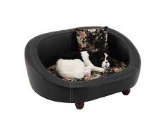Kylincww Haustier-Bettsofa, Leder-Textur-großes Katzennest, Kennel, abnehmbares und waschbares Haustier-Sofabett (größe : M)