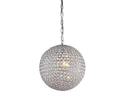 LXY Kugel-Lüster Deckenleuchte Deckenlampe - Crystal - Modernes Design: Kron-leuchter aus Eisen & Kunst-Kristall - Ø 30 cm mit 4 x E14 Sockel - für Wohnzimmer & Schlafzimmer