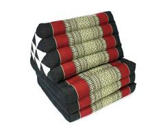 Fine Asianliving Thai Kissen mit Dreieck-Kissen 3 Auflagen Falt-Matratze Boden-Liege-Matte Sitzkissen Thaimatte Kapok Rot Meditation Matte Matratze Boden-Liege-Matte Sitzkissen 301-A01