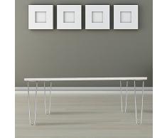 Melko 4 Stück Hairpin Legs 20 cm Haarnadel Beine Stahl Tischbeine Nachttisch Vintage Möbelfüße inkl. Bodenschoner