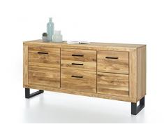Massivmoebelversand.de Sideboard Tido Wildeiche teilmassiv geölt