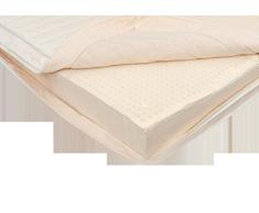 Prima I Naturmatratze:100% Naturlatex 15cm / Bezug: Baumwolle KBA (kontrolliert biologischer Anbau) mit Schafschurwolle 500g versteppt/Höhe ca. 18cm … B078WC6NZS (160 x 200 cm)