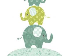 creatisto Wandtattoo Möbel für Kinder - passend für IKEA Malm Kommode 4 Schubladen I Tolle Möbelaufkleber für Kinder-Zimmer Deko I Design: Elephants