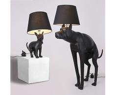 OOFWY Big Dog Stehleuchte Puppy Tischleuchte Modern Kreativ für Hotel Schlafzimmer Wohnzimmer Bedside Dekoration Resin Stolze Puppy Shit-Shape Switch Schreibtisch Standard-Lampen, small