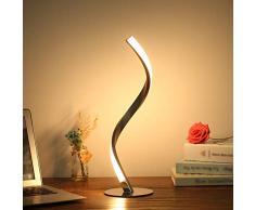 Tomshine Spiral LED Tischleuchte 6W 3000K Warmweiß Nachttischlampe Nachttischlampe für Schlafzimmer Wohnzimmer Büro