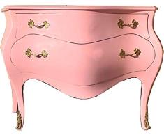 Casa Padrino Barock Kommode 120 cm Rosa/Gold - Sideboards Barockmöbel