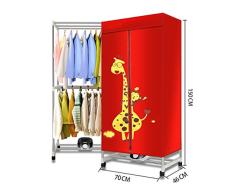 ChenXiDian Elektrische automatische Wäschetrockner schnell trocknende Maschine Multifunktions große Kapazität Trockner PTC-Heizung-Can als temporäres Kleiderschrank-Rot verwendet Wird