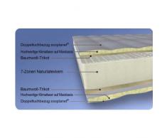 Naturlatex Matratze Malie Pure Green, 7-Zonen Kern mit Querbelüftung und micromodal Doppeltuchbezug - Grösse 140x200 - Härtegrad H3