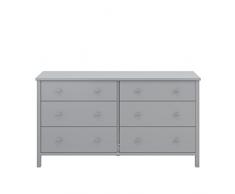 Steens Tromsö Kommode, 6 Schubladen, 154 x 84 x 41 cm (B/H/T), MDF, grau