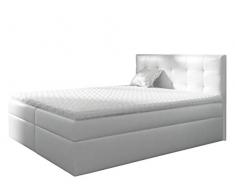 Boxspringbett Legato II, Polsterbett mit 2 Bettkästen, Doppelbett mit Lattenrost und Matratze, Bett mit Kopfteil, Farbauswahl, Bettgestell Stilvoll Schlafzimmer (Soft 017, 160 x 200 cm)