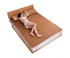 ZXC Bambusmatratze Sommer Rattan einzelne Klappmatte Studentenheim Klappmatte Isomatte für 0,9 M / 1,8 M Doppelbett