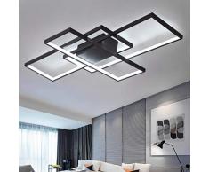 Wohnzimmerlampe Modern Schlafzimmer Deko LED Deckenleuchte mit Fernbedienung Esszimmerlampe Decke Hängelampe Chic Eckig Design Acryl-Schirm Flur Lampe Landhaus Kücheleuchte Badezimmer Deko Deckenlampe