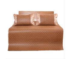 Nobrand WHSG Sommer Handgewebte Rattan-Matte dreiteilig Schlafzimmer Klimaanlage Matte Doppelbett-Matte Größe 180 x 220 cm