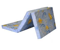 Best For Kids Matratze für das Reisebett 120 x 60 x 6 cm inkl.Transporttasche mit TÜV Kinder-Rollmatratze Kindermatratze in 3 Farben, Reisebettmatratze mit Tragetasche (Hellblau)