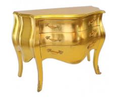 Casa Padrino Barock Kommode Gold 120 cm - Handgefertigt aus Massivholz