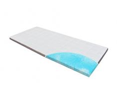 Topper-Matratze-Matratzenauflage, Homedi EBI - A3-140.8 Gel-Schaum-Matratzenauflage Gel-HR-Foam, Bezug-waschbar, Matratzenauflage, 8 cm hoch, weiß (140x200x8cm)
