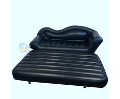 POIUJ Aufblasbare Couch Sofa 5 In 1 Feak Leather Home Garden Aufblasbares Doppelschlafsofa Bequemes Camping Air Air Schlafsofa