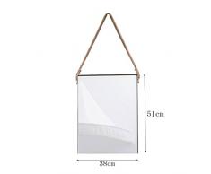 LH Quadratischer Wandspiegel Schlafzimmerspiegel Badezimmerspiegel des Badezimmers Hängender Spiegel 38 * 51cm