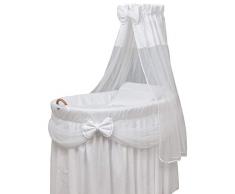 Stoffset 8-teilig mit Matratze von WALDIN für Stubenwagen, XXL, Bollerwagen,KEIN STUBENWAGEN, 4 Sets wählbar,weiß