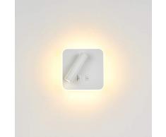 Topmo-plus LED 12W Leselampen Hotel Bettleuchten Wohnzimmer Wandleuchten mit schalter Modern Wandleuchte Innen Wandbeleuchtung Wandlampe Flur Schlafzimmer Treppen Hotels Nachttischlampe 3000K (3W+9W)