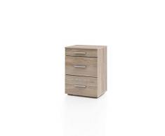 Nachtkonsole Nachttisch Mira III Sonoma Eiche Holznachbildung 45x35x61cm Nachtschrank Nachtschränkchen Nachtanstelltisch Beistelltisch Anstelltisch