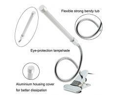 Leselampe Buch Klemme Lixada Leselampe LED mit 36 LEDs, 3 Modus, Dimmbar 10 Helligkeit , USB Wiederaufladbare Buchlampe LED Klemmleuchte Flexibel für Nachtlesen, Büro, Buch, Bett
